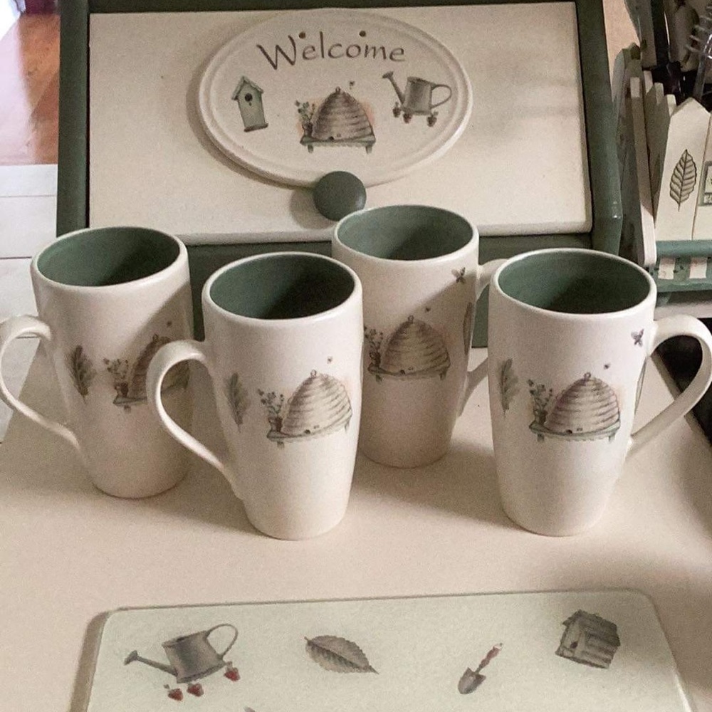 Pfaltzgraff Naturewood XL Latte Mugs set of 4